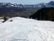 Mittelschwere Abfahrt am Südhanglift