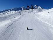 Sehr gute Pistenpräparierung in Splügen