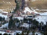 Blick auf die Unterkünfte in Balderschwang