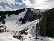 Blick auf die Pisten nach Prés