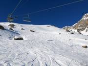 Tiefschneehänge an der Leist