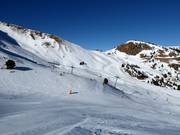 Blick unterhalb des Gallinero zum Collado del Ampriu