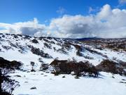 Blick über das Skigebiet zum Perisher Village