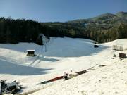Blick auf das Skigebiet Feldthurns/Velturno