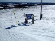 Pistenausschilderung im Skigebiet Dundret Lapland