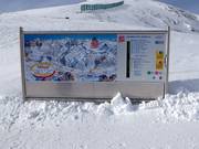 Pistenplan mit aktuellen Betriebsinformationen im Skigebiet