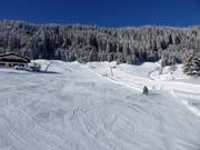 Madrisa Übungslift mit Piste im Tal