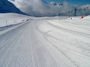 Frisch präparierte Piste