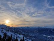 Sonnenuntergang im Skigebiet Whistler Blackcomb
