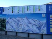 Detaillierte Informationstafel mit aktuellen Informationen zum Betriebsstatus