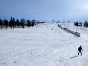 Leichte und breite Piste Familjebacken in Hundfället