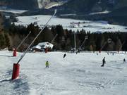 Beschneiung der Talabfahrt nach Mutters