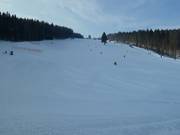 Blick von der Talstation auf die Piste