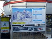 Pistentafel direkt am Einstieg in die 4er Sesselbahn