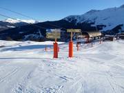 Pistenausschilderung im Skigebiet Les 3 Vallées
