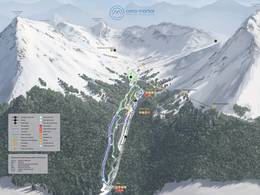 Pistenplan Glaciar Martial