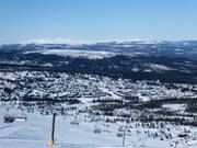 Blick auf die Unterkünfte im Høyfjellssenter