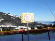 Sperrung zum Schutz der Grasnarbe