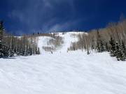 Steile Piste bei der Sesselbahn Lady Morgan Express