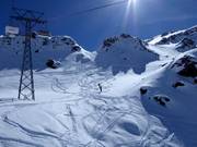 Tiefschneehänge in Furtschellas