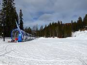 Übungsgelände mit Förderband am Skalspasset