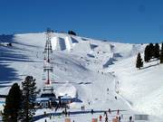 Blick auf den Snowpark Obereggen
