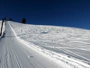 Etwas Tiefschnee findet sich