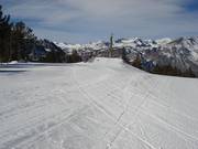 Perfekte Pistenpräparierung im Skigebiet June Mountain