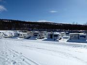 Wintercamping an der Talstation Fjällforsliften