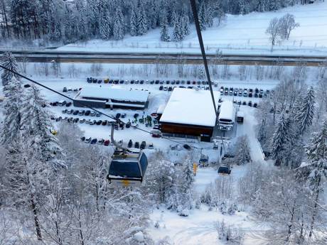 3TälerPass: Anfahrt in Skigebiete und Parken an Skigebieten – Anfahrt, Parken Sonnenkopf – Klösterle