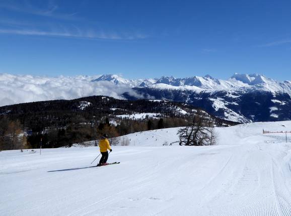 Skifahren mit Traum-Panorama am Unterrat