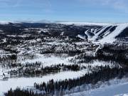 Blick auf die Unterkünfte in Tandådalen