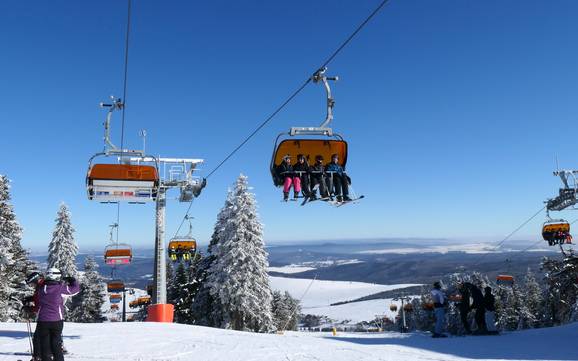 Aussiger Region (Ústecký kraj): Größe der Skigebiete – Größe Keilberg (Klínovec)