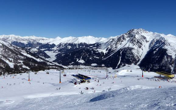 Skifahren bei Graun im Vinschgau (Curon Venosta)