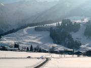 Blick auf das Skigebiet Zahmer Kaiser