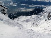 Blick auf die Seilbahnrinne