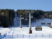 Blick auf das Skigebiet in Orlické Záhoří