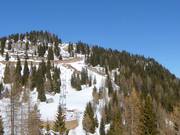 Blick auf die schwere Piste Tre Sassi