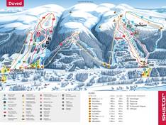 Pistenplan Duved/Tegefjäll