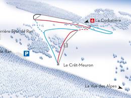 Skigebiet Le Crêt-Meuron – Fontaines (Les Gollières)