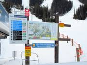 Detaillierte Informationstafel am Gold Chair Express