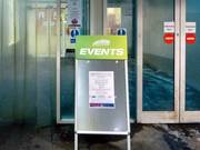 Informationstafel am Eingang