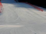 Perfekt präparierte Piste im Zielraum der Kandahar-Abfahrt