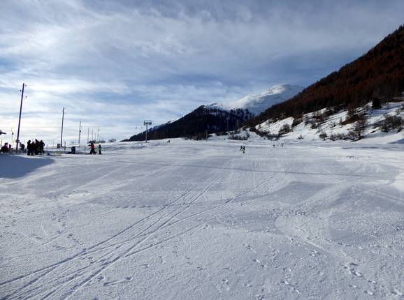 Blick auf das Skigebiet Münster-Geschinen