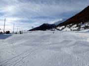 Blick auf das Skigebiet Münster-Geschinen
