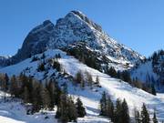 Blick zu der Skiroute Schwarzreiter