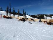 Pause am offen Feuer