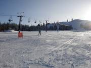Breite und leichte Piste im Skigebiet Soda Springs