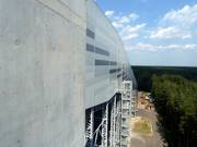 Blick von der Bergstation entlang der Halle