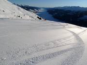 Frisch präparierte Piste